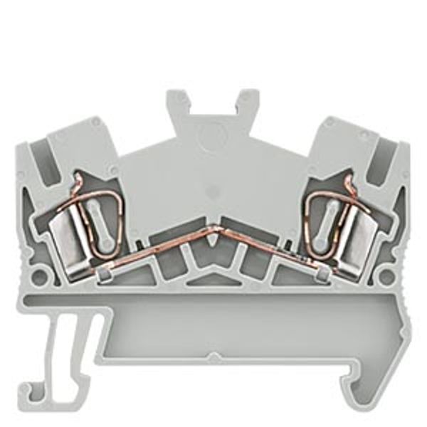 Terminal, spring-loaded terminal, through-type terminal, 2.5 mm², gray 8WH2500-0AF00 image 1