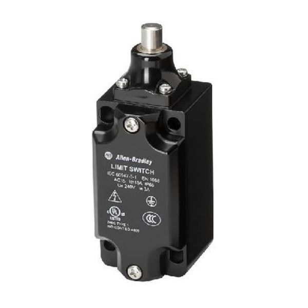 Allen-Bradley 802K-MDPS11E Limit Switch, Non-Safety, Dome Plunger, 1 N.C./1 N.O., Snap Action, 1/2 NPT Conduit image 1