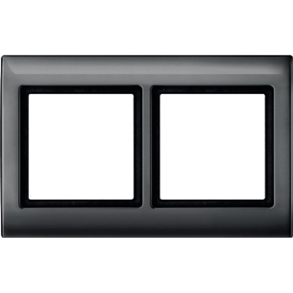 Aquadesign frame, 2-gang, anthracite image 2