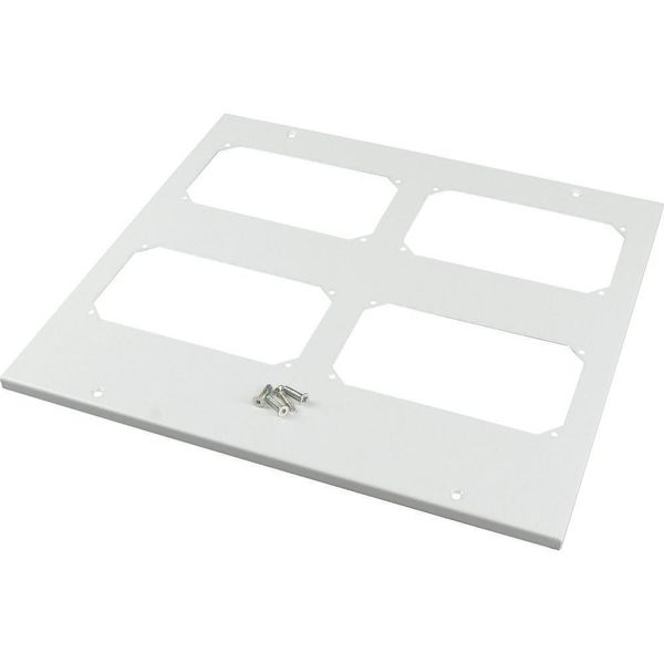 Top plate, for F3A-flanges, for WxD=1200x800mm, grey image 3