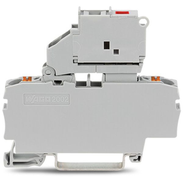 2202-1611/1000-867 2-conductor fuse terminal block; with pivoting fuse holder; with end plate image 2