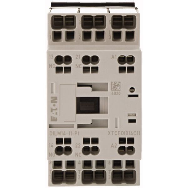 Contactor, 3 pole, 380 V 400 V 6.8 kW, 1 N/O, 1 NC, RDC 24: 24 - 27 V DC, DC operation, Push in terminals image 1