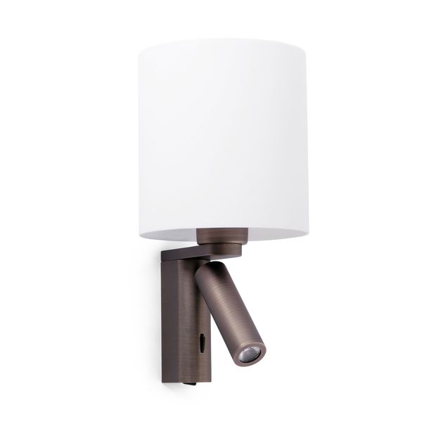 ROB BRONZE WALL LAMP WITH LED READER image 1
