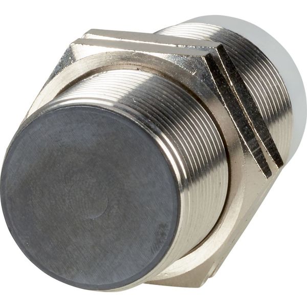 Proximity switch, E57G General Purpose Serie, 1 NC, 3-wire, 10 - 30 V DC, M30 x 1.5 mm, Sn= 15 mm, Flush, NPN, Stainless steel, Plug-in connection M12 image 1