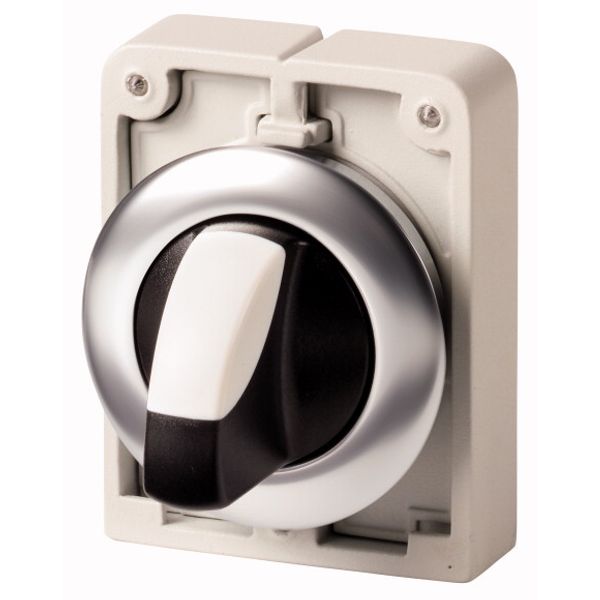 Changeover switch, RMQ-Titan, with thumb-grip, maintained, 4 positions, Front ring stainless steel image 1