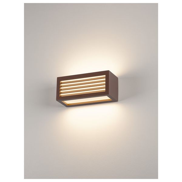 BOX-L E27 wall lamp, E27, max. 18W, square, rusty image 4