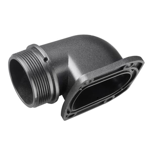 AB40-F90 FLANGED ELBOW FOR NC40 BLACK NYLON image 2