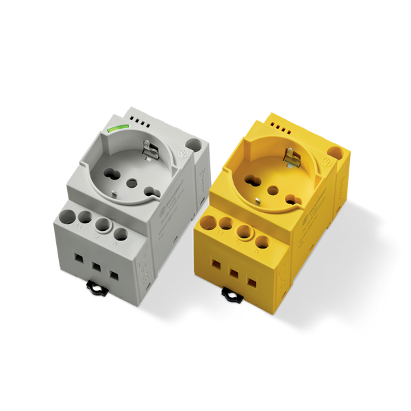 Power outlets for electrical enclosures, grey, with LED (7U.00.8.230.0010) image 2