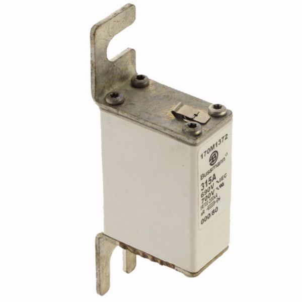 Fuse-link, high speed, 315 A, AC 690 V, DIN 000, 21 x 40 x 100 mm, aR, DIN, IEC, single indicator image 4