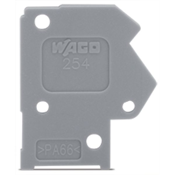 End plate 1 mm thick snap-fit type light gray image 4