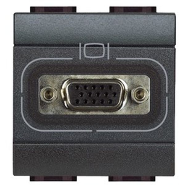 HD15 video socket 2 modules LivingLight anthracite image 1