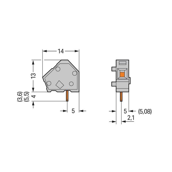 Stackable PCB terminal block 2.5 mm² Pin spacing 5/5.08 mm green image 3