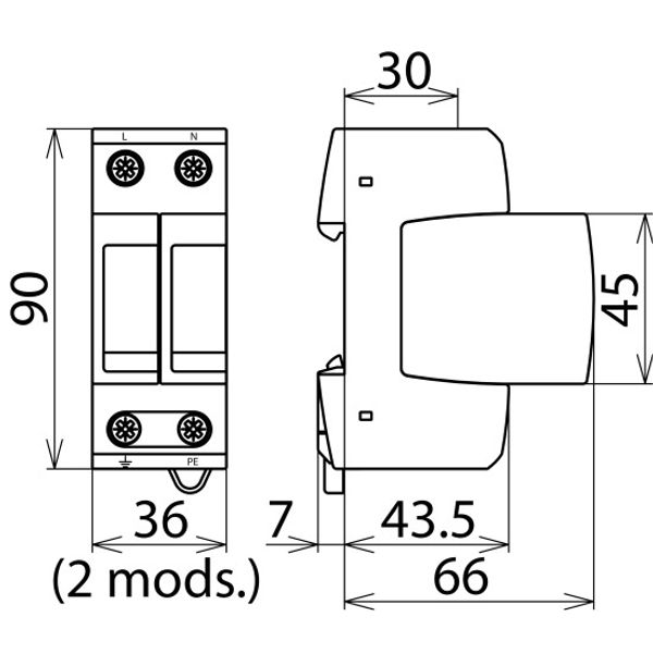 Surge arrester type 2 DEHNguard M for single-phase TT and TN systems image 2