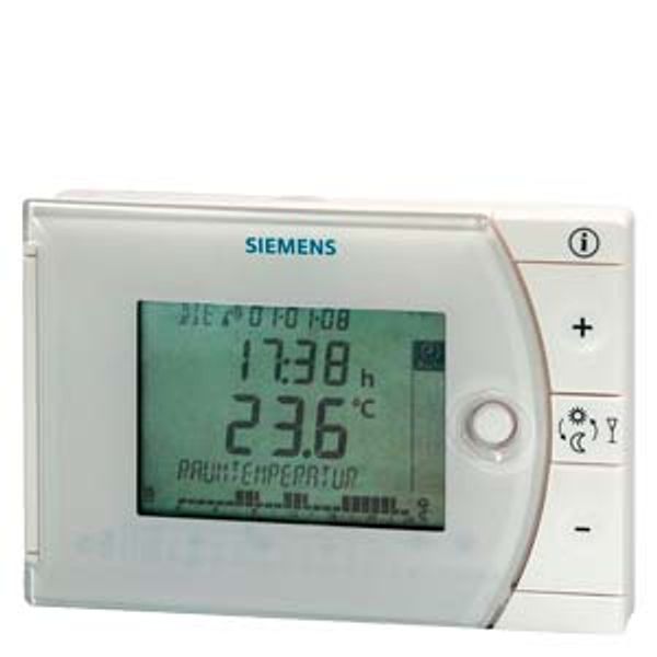 REV24 - Room thermostat with 2-point control and 7-day time switch, batteries, heating or cooling image 1