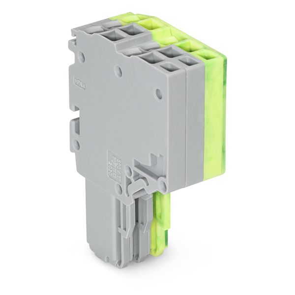 2-conductor female connector Push-in CAGE CLAMP® 1.5 mm² gray, green-y image 1