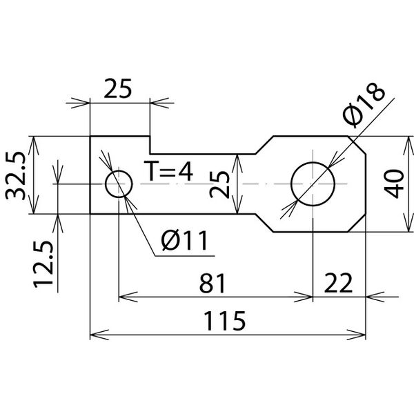 Connection bracket IF3 straight bore diameter d1 18 mm image 2