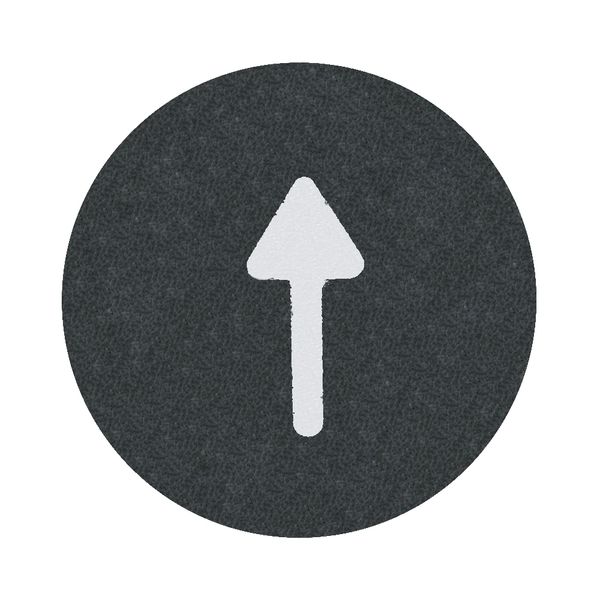 Button plate flat with inscription, black with white "Arrow" image 1