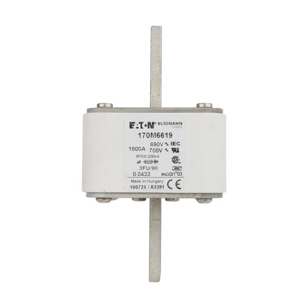 Fuse-link, high speed, 1600 A, AC 690 V, size 3, 76 x 92 x 135 mm, aR, IEC, UL image 14