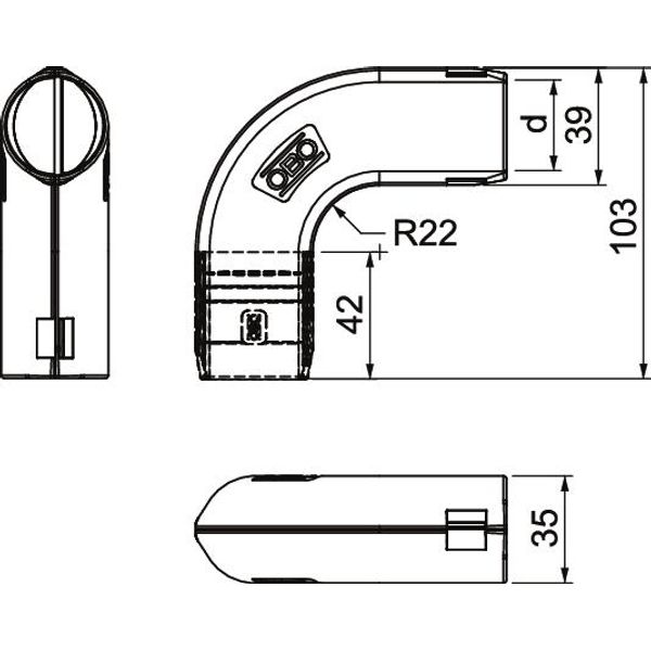 3000 BMS M32 LGR 90° Quick pipe bend  M32 image 2