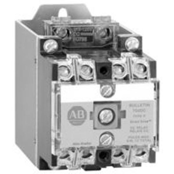 Allen-Bradley, 700DC-PK400Z2, NEMA Heavy-Duty Industrial Relay, 4 N.O. Contacts, 20 Amp AC Contact Rating, 230-250V DC, Open Type Relay Rail Mount image 1