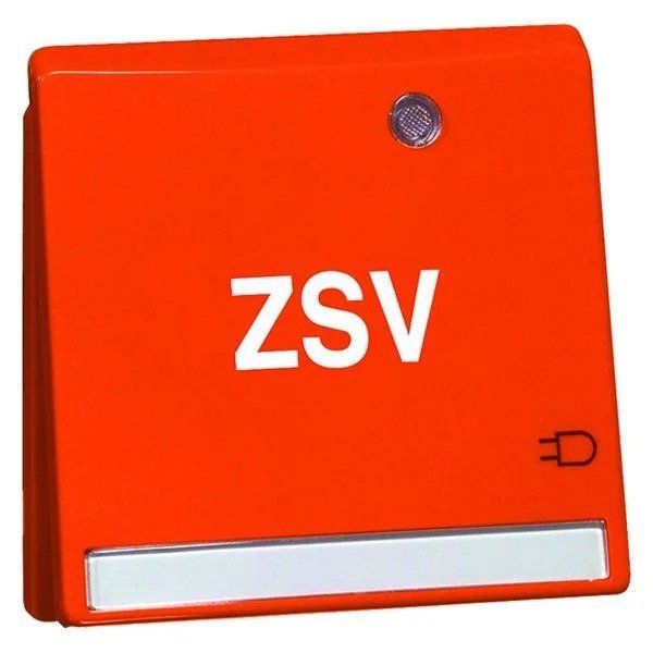 PEHA socket outlet SCHUKO orange ZSV Inscription field LED image 1