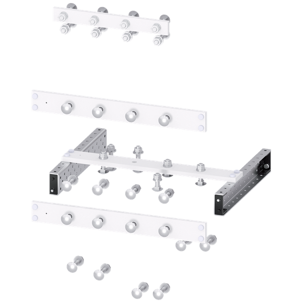 SIVACON S4, MBB connection, 3VA27 (1600A), Fixed mounted, 3/4-pole, MBB top / bottom duplex, W: 400mm image 1