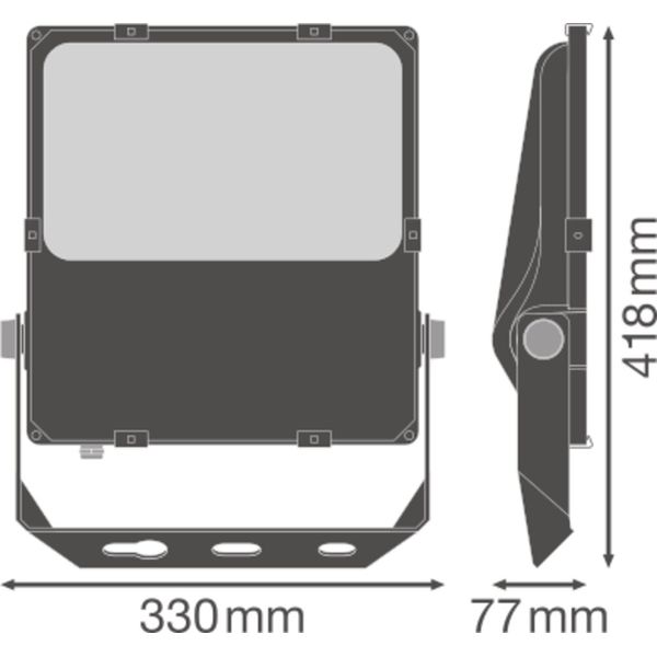 FLOODLIGHT PERFORMANCE DALI ASYM 55x110 100W 3000K BK image 16