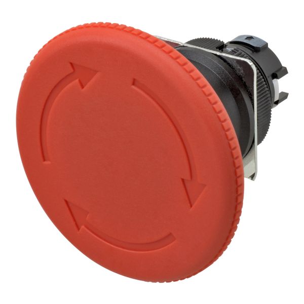 Emergency stop switch, non-illuminated, 60 mm dia., push-lock/turn-res A22E0016M image 1