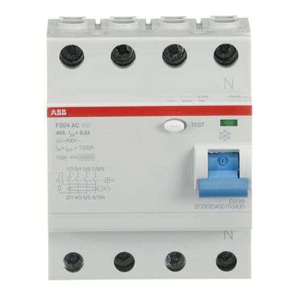 F204 AC-40/0.3 Residual Current Circuit Breaker 4P AC type 300 mA image 6