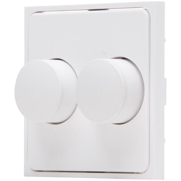 ATHENIS - Cover for double dimmer, color: arctic white matt image 1