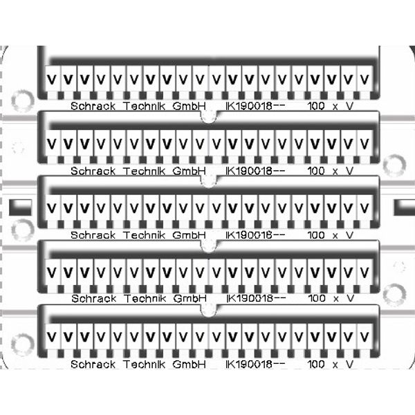 Marking tags 100x 'V' image 1