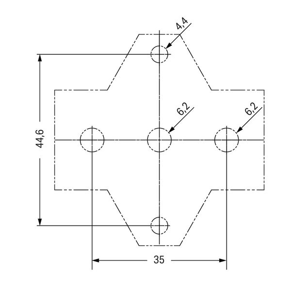 Mounting carrier 2- to 5-pole for flying leads black image 3