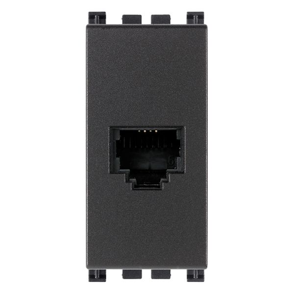 RJ11 phone jack 6/4 antibacterial grey image 1