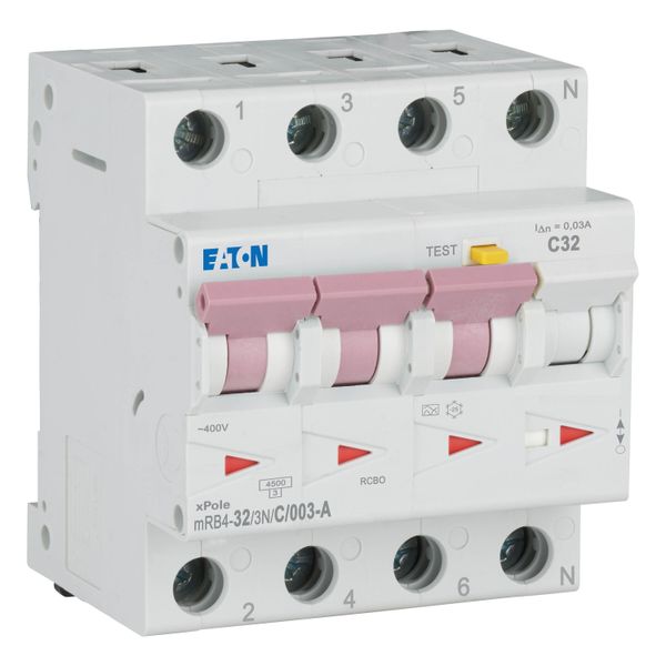 RCD/MCB combination, 32 A, 30 mA, MCB trip characteristic: C, 3p+N, RCD trip characteristic: A image 11