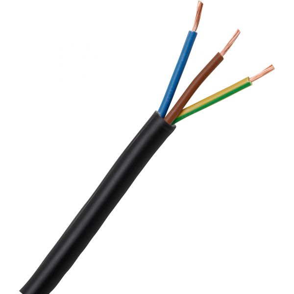cable H03VV-F 3G0,75 black 10m co image 1
