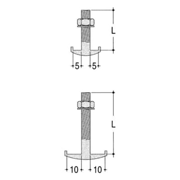 APACC858017 T-BOLT CU 10 L=140MM image 1