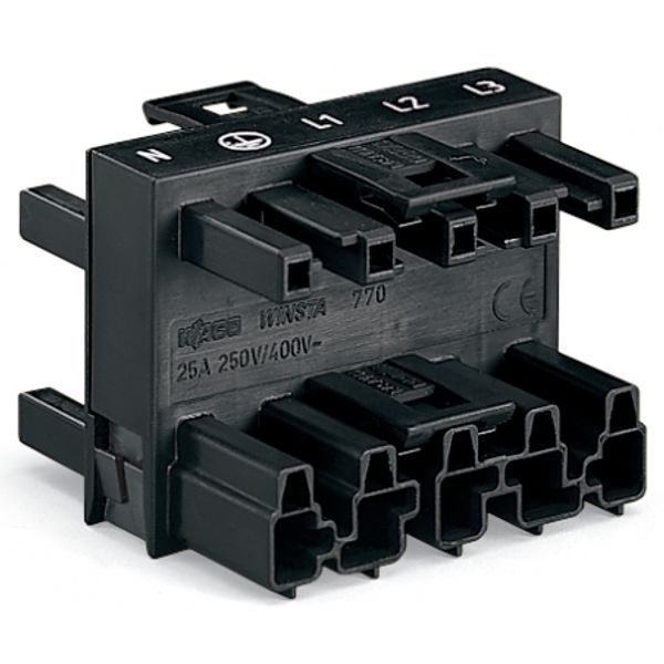 3-way distribution connector 5-pole Cod. A black image 2