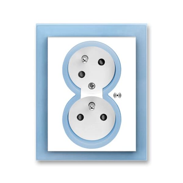 5583M-C02357 41 Double socket outlet with earthing pins, shuttered, with turned upper cavity, with surge protection image 32