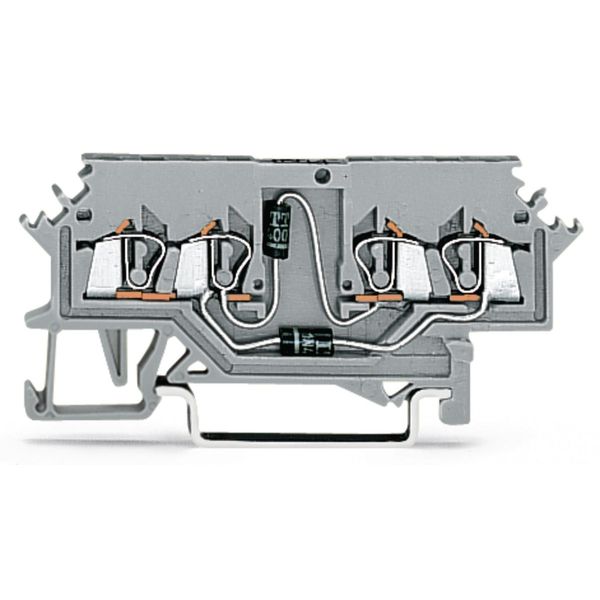 Component terminal block 4-conductor for lamp test circuits up to 60 V image 1