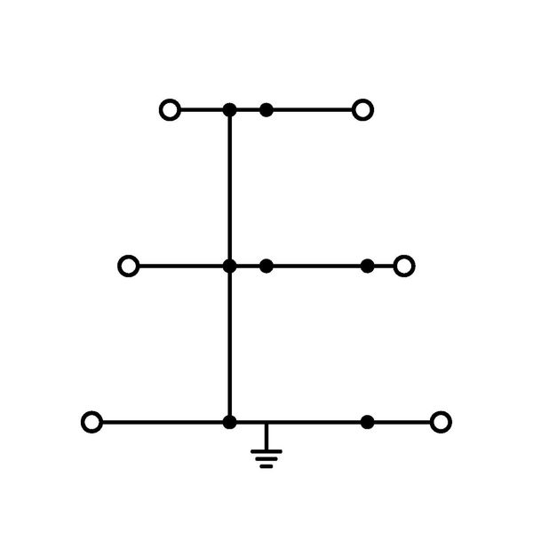 Triple-deck terminal block 6-conductor ground terminal block 2.5 mm² g image 3