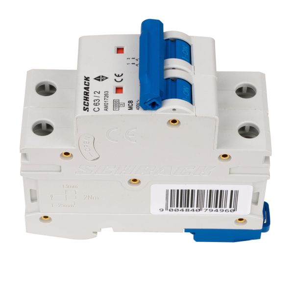 Miniature Circuit Breaker (MCB) AMPARO 10kA, C 63A, 2-pole image 3