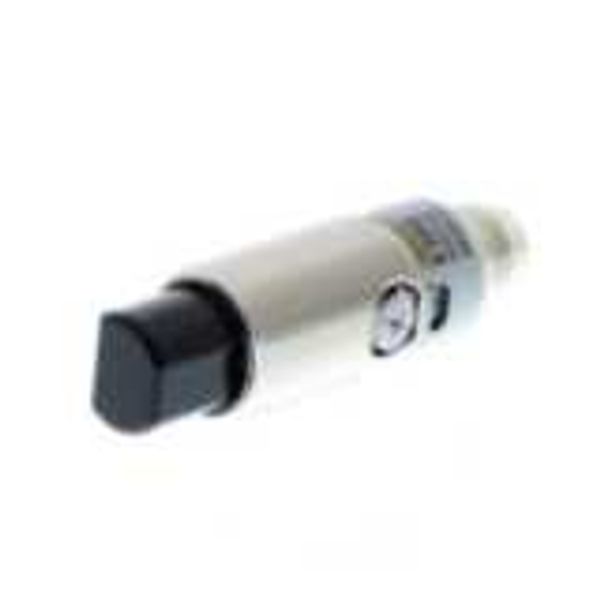 Photoelectric sensor, M18 threaded barrel, radial type, metal, red LED image 1