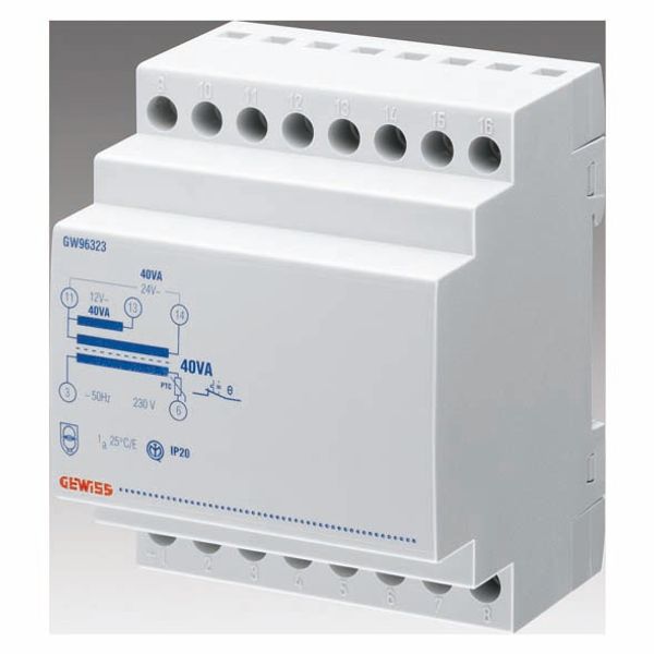 SAFETY TRANSFORMER - 40VA 230V/12+12=24V image 1