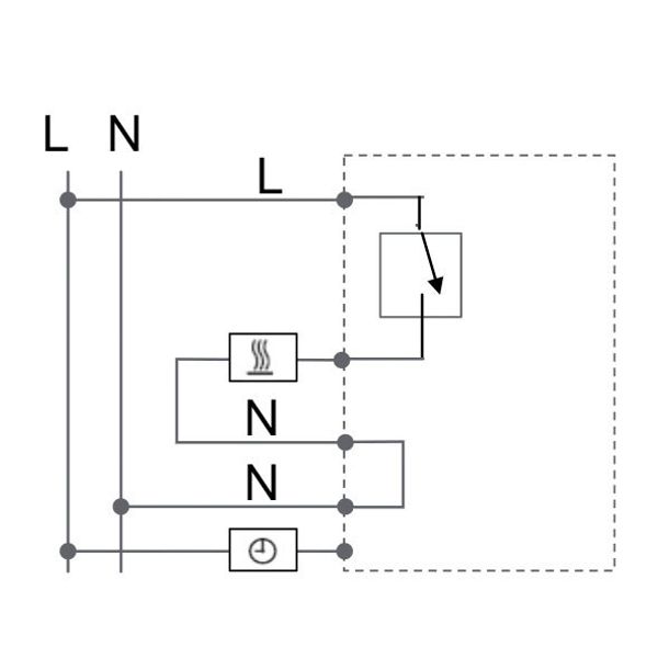 UP room controller, RAL9016 glossy 55x55, 5-30C, AC 230V, 16 A relay output 1 NO contact, PWM / 2 point control, switch, TA, LED displays image 4