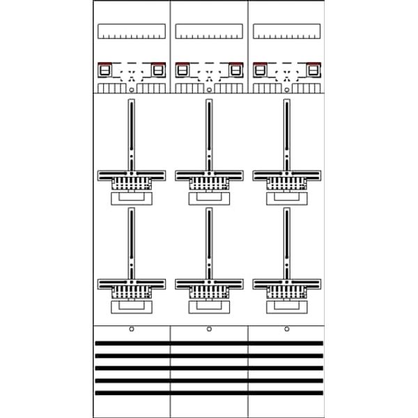 DF39Q6 Meter panel, Field width: 3, Rows: 0, 1350 mm x 750 mm x 160 mm, IP2XC image 25