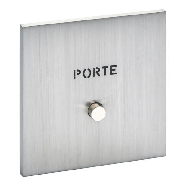 Art d'Arnould univers Epure illuminated push button 1 position with door marking - brushed steel image 2