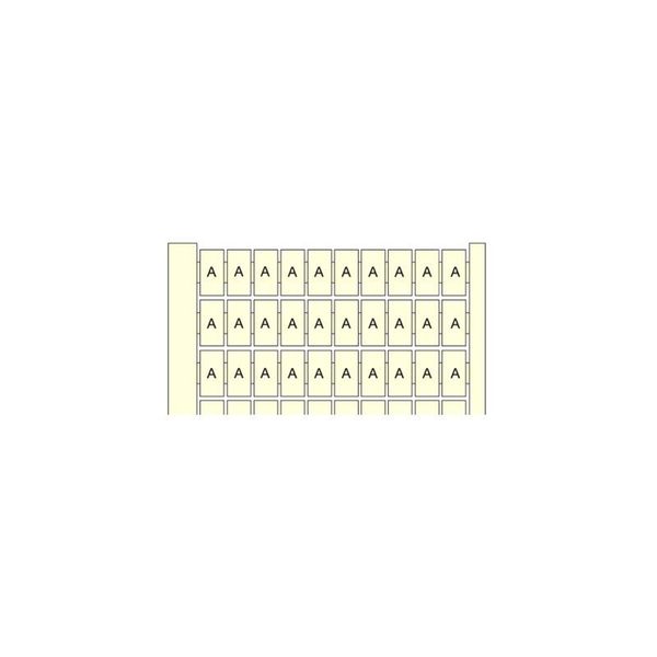 TERMINAL BLOCK MARKERS, RC610, PRE-PRINTED, LETTER 'L', (X100) HORIZONTAL, WHITE image 1