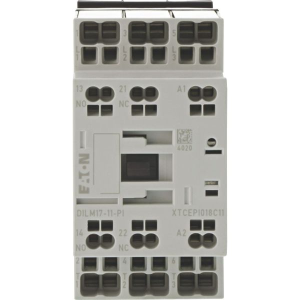 Contactor, 3 pole, 380 V 400 V 8.3 kW, 1 N/O, 1 NC, RDC 24: 24 - 27 V DC, DC operation, Push in terminals image 5