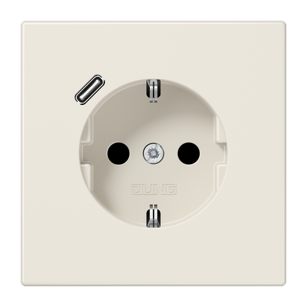 SCHUKO socket with USB type C LS1520-18C image 1