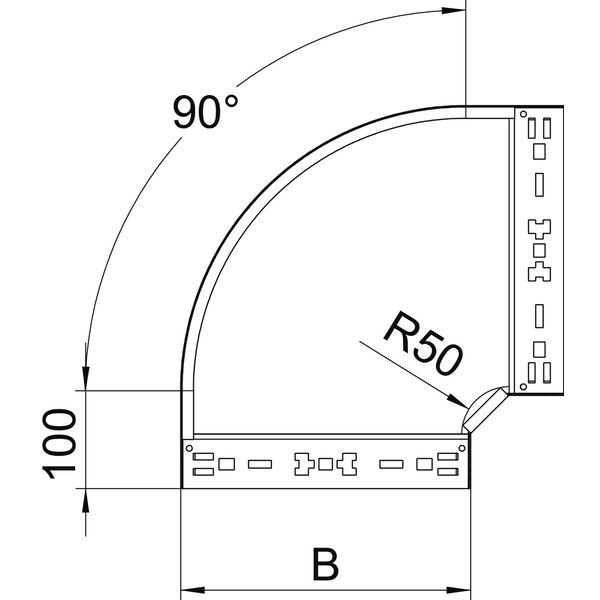 RBM 90 615 A4 90° bend with quick connector 60x150 image 2